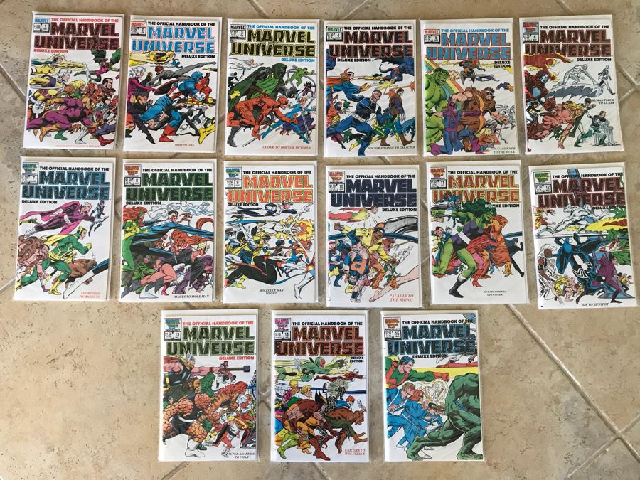 (15) Marvel The Official Handbook Of The Marvel Universe Deluxe Edition Comic Books Incl Issue 1 [Photo 1]