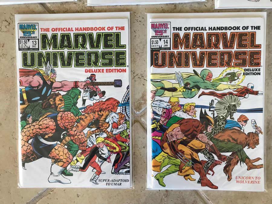 (15) Marvel The Official Handbook Of The Marvel Universe Deluxe Edition Comic Books Incl Issue 1 [Photo 8]