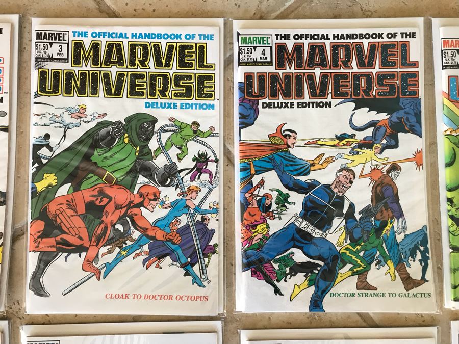 (15) Marvel The Official Handbook Of The Marvel Universe Deluxe Edition Comic Books Incl Issue 1 [Photo 3]