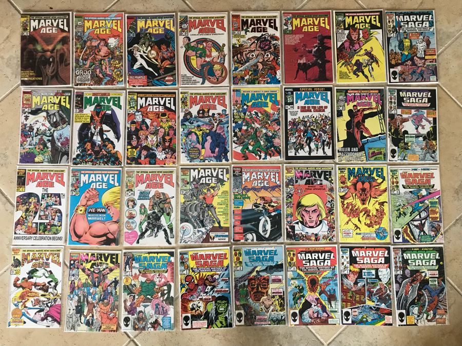 (32) Marvel Age And The Marvel Saga Comic Books [Photo 1]