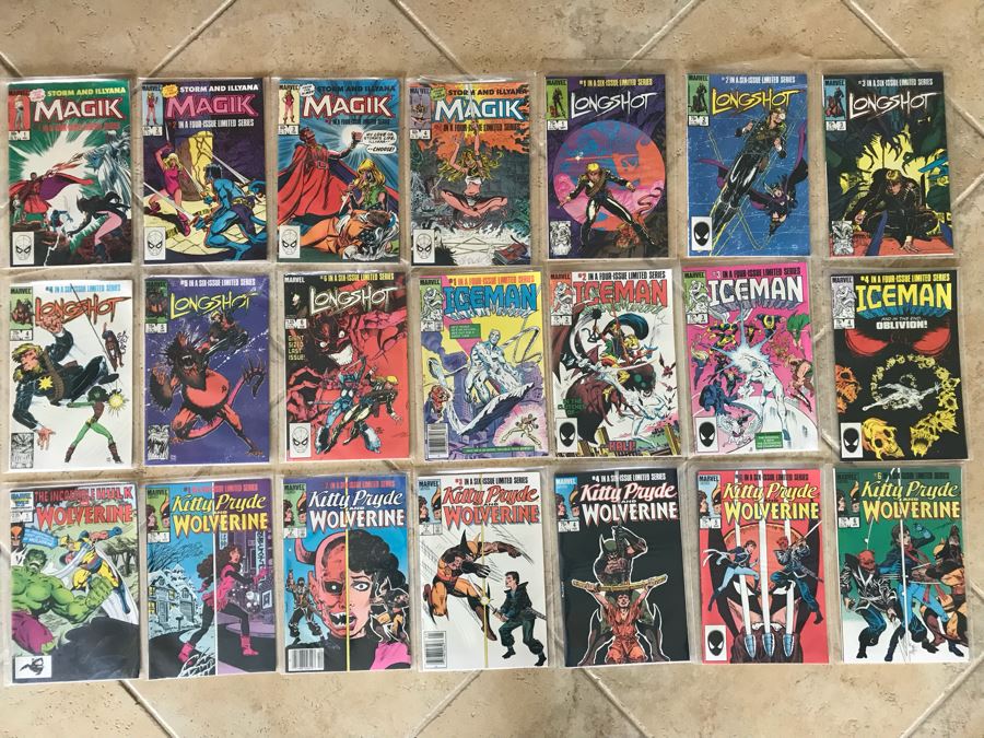 (21) Marvel Comic Books: Storm And Illyana Magik 1, Longshot 1, Iceman 1, Incredible Hulk And Wolverine 1, Kitty Pryde And Wolverine 1 [Photo 1]