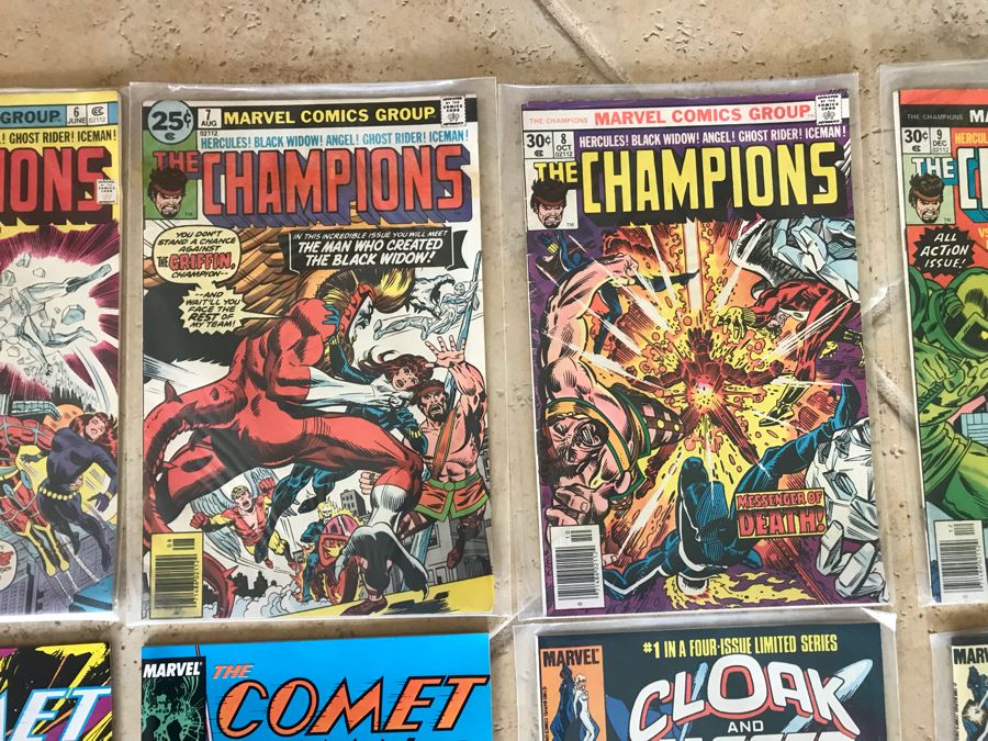 (29) Marvel Comic Books: The Champions, The Marvel Saga, The Comet Man 1, Cloak And Dagger 1, Cloak And Dagger [Photo 3]