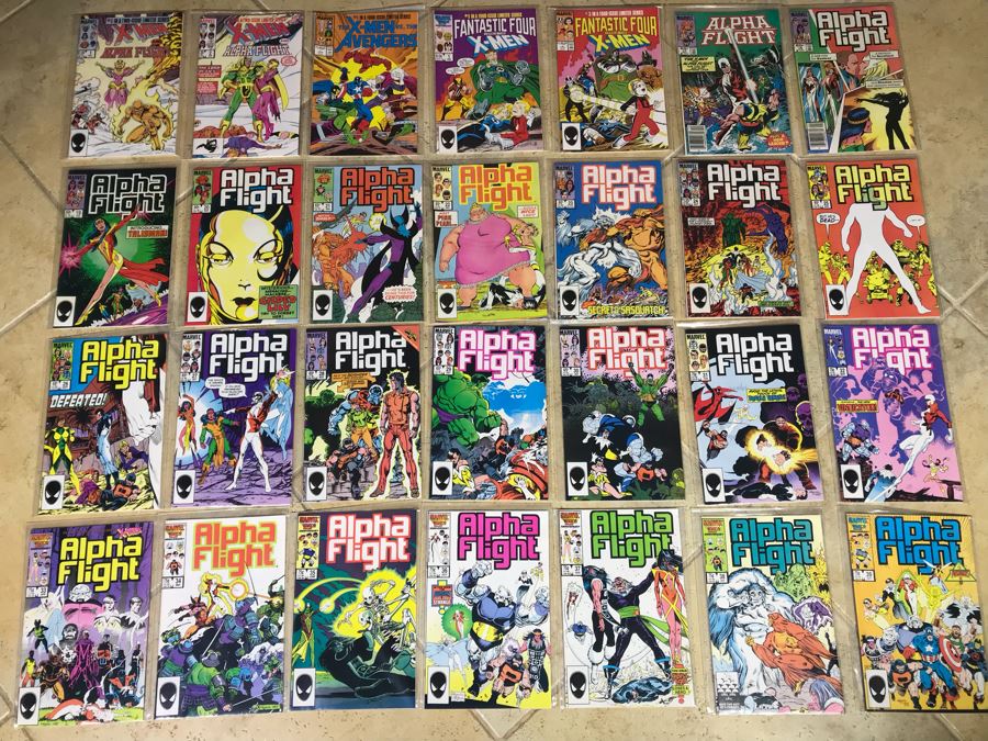 (28) Marvel Comics Alpha Flight X-Men Comic Books