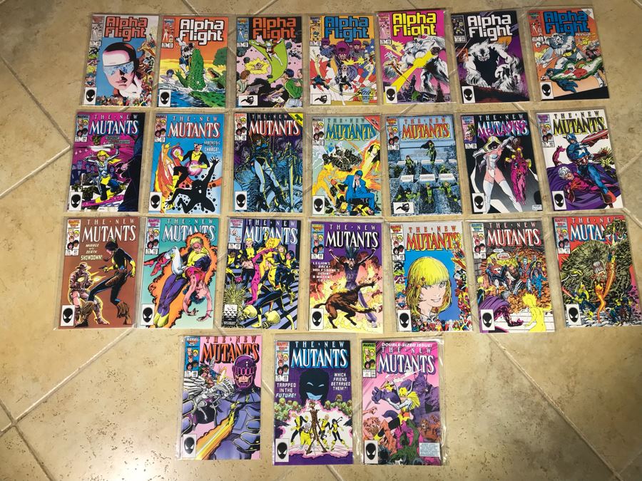 (24) Marvel Comics Alpha Flight And The New Mutants Comic Books