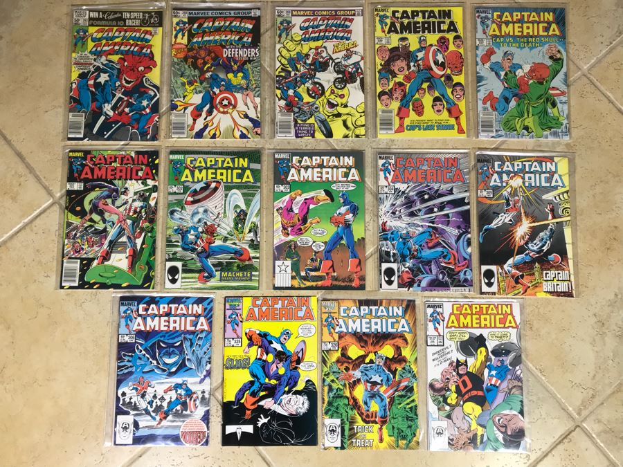 (14) Marvel Comics Captain America Comic Books