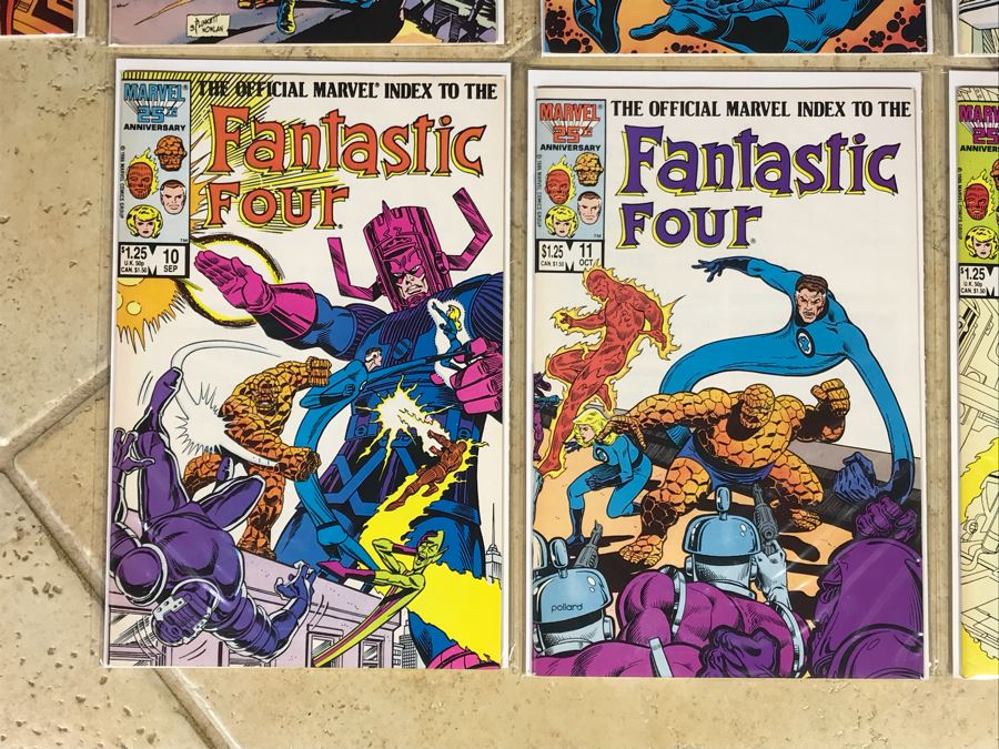 (13) Marvel Comics Official Marvel Index To The Fantastic Four Comic Books