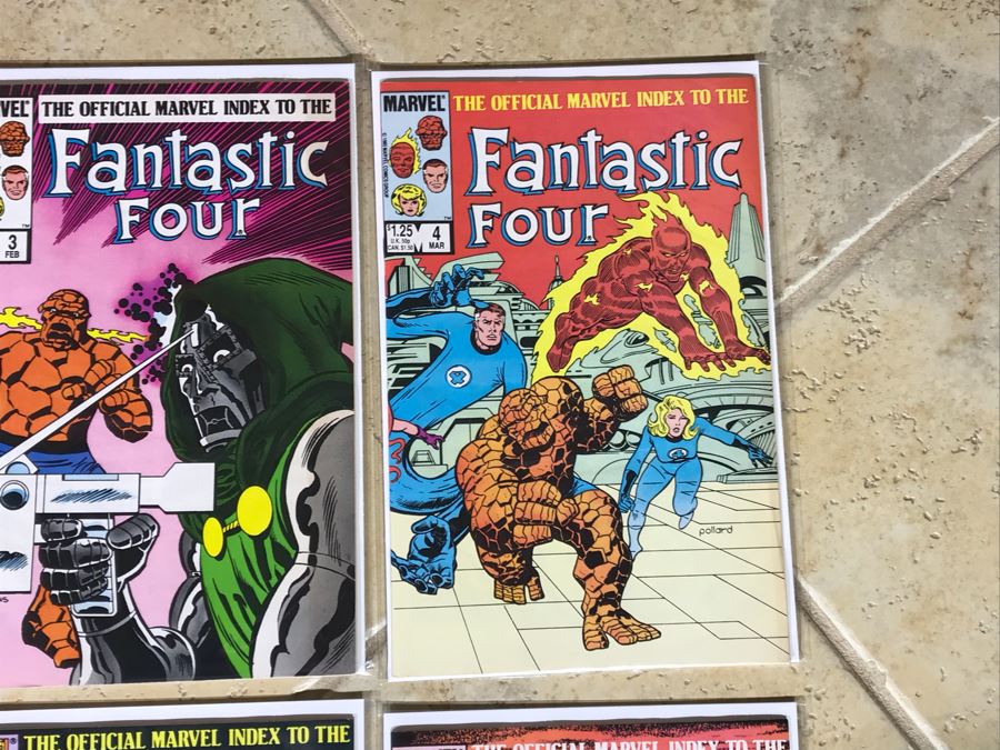 13 Marvel Comics Official Marvel Index To The Fantastic Four Comic Books