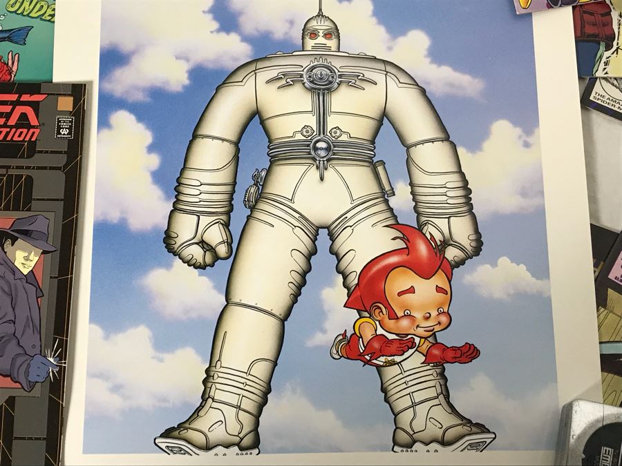 Vintage Comic Book Lot With Rod Underhill Signed Limited Edition Print Wonderwall And The Big Guy And Rusty The Boy Robot Frank Miller Poster - See Photos [Photo 6]