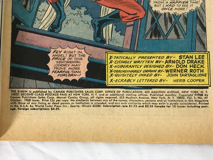 Vintage 1968 Marvel Comics The Uncanny X-Men #49 Comic Book [Photo 7]