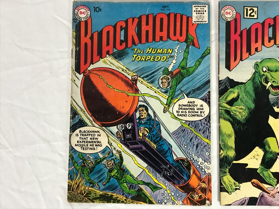(2) Vintage 1957 And 1962 DC Comics Blackhawk #116 And #176 Comic Books [Photo 2]