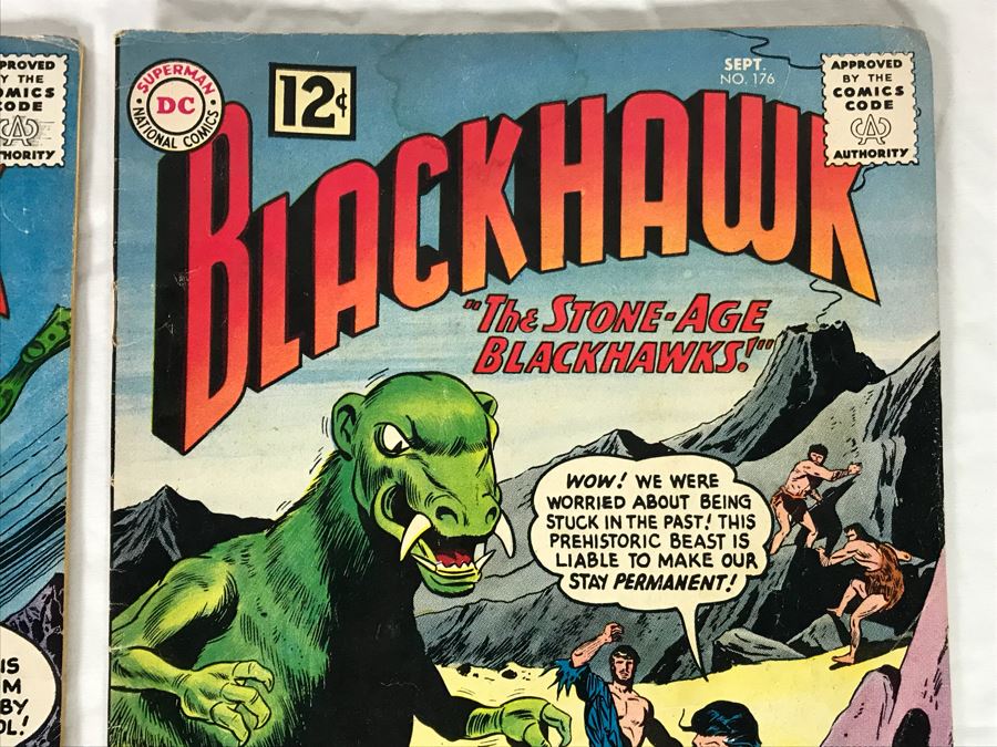 (2) Vintage 1957 And 1962 DC Comics Blackhawk #116 And #176 Comic Books [Photo 5]