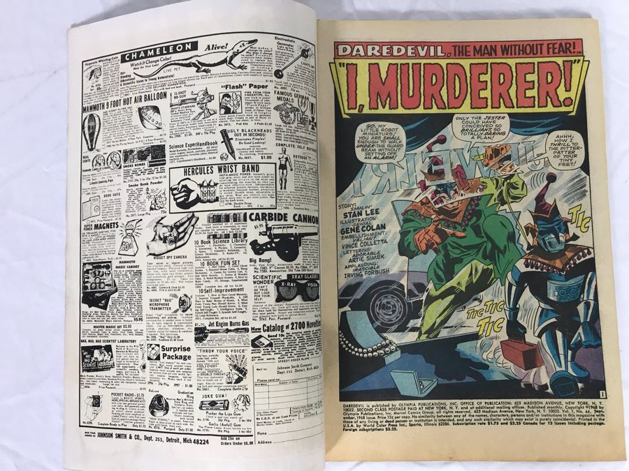 Vintage 1968 DC Detective Comics Batman #380 And Marvel Comics Daredevil #44 Comic Books [Photo 11]