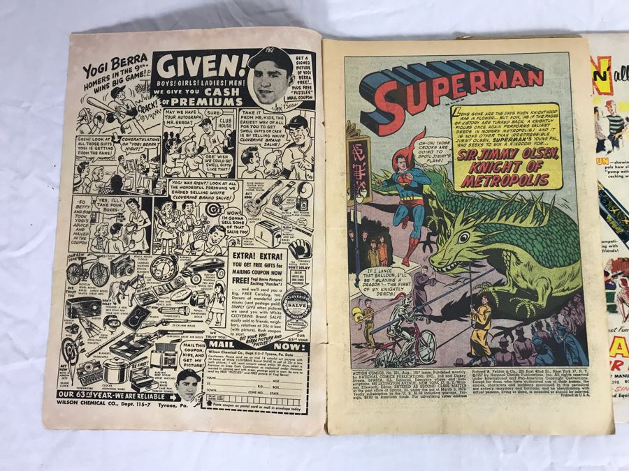 Vintage 1957 Action Comics Superman #231, Adventure Comics #255 (1958) And #372 (1968) Comic Books [Photo 12]