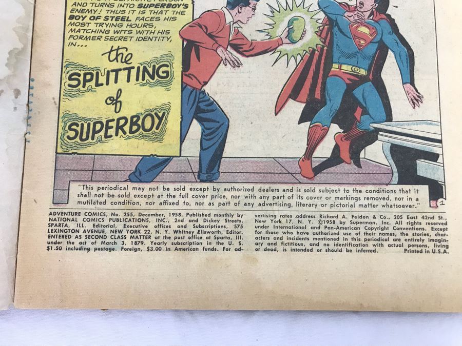Vintage 1957 Action Comics Superman #231, Adventure Comics #255 (1958) And #372 (1968) Comic Books [Photo 18]