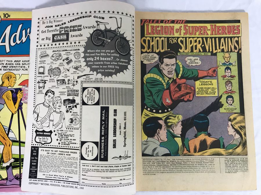 Vintage 1957 Action Comics Superman #231, Adventure Comics #255 (1958) And #372 (1968) Comic Books [Photo 19]