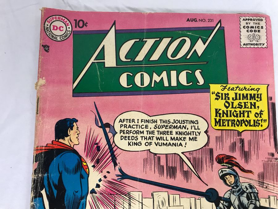 Vintage 1957 Action Comics Superman #231, Adventure Comics #255 (1958) And #372 (1968) Comic Books [Photo 5]