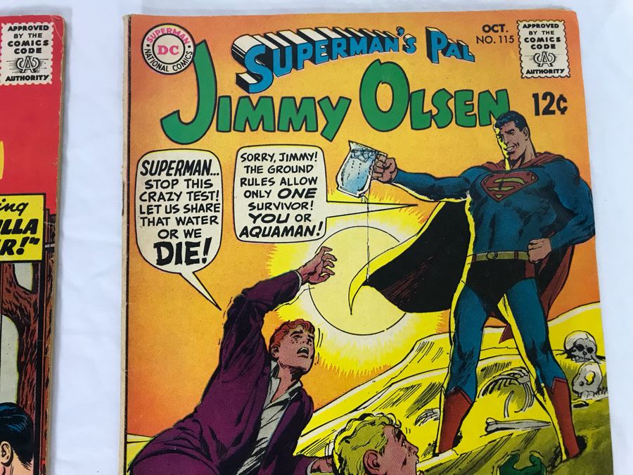 Vintage DC Superman's Pal Jimmy Olsen #24 (1957) And #115 (1968) Comic Books [Photo 5]