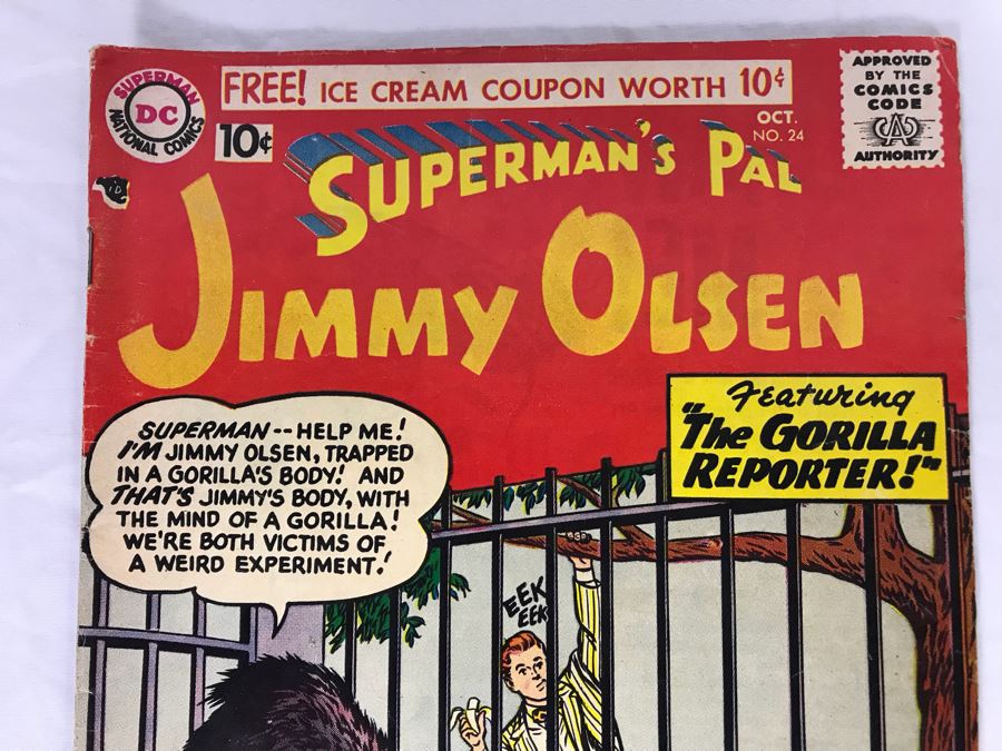 Vintage DC Superman's Pal Jimmy Olsen #24 (1957) And #115 (1968) Comic Books [Photo 3]