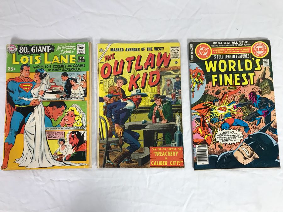 Lois Lane All-Wedding Issue #86, The Outlaw Kid #19, DC World's Finest Comics #254 Comic Books [Photo 1]