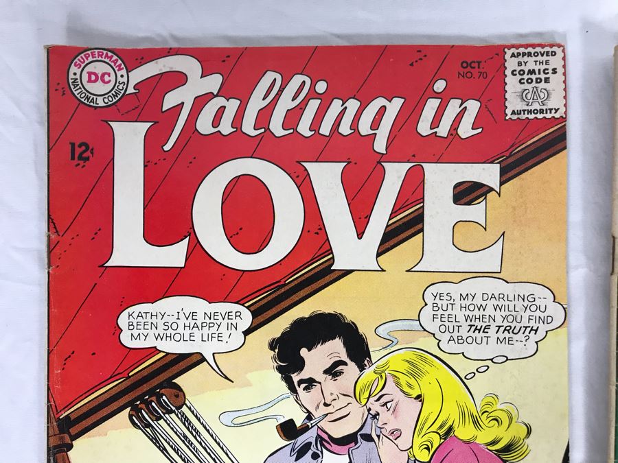 Vintage 12 Cent DC Comics And Charlton Comics Romance Comic Books Falling In Love, Career Girl Romances, Dobie Gillis, Love Diary, Bat Lash, Secrets Of Young Brides [Photo 3]