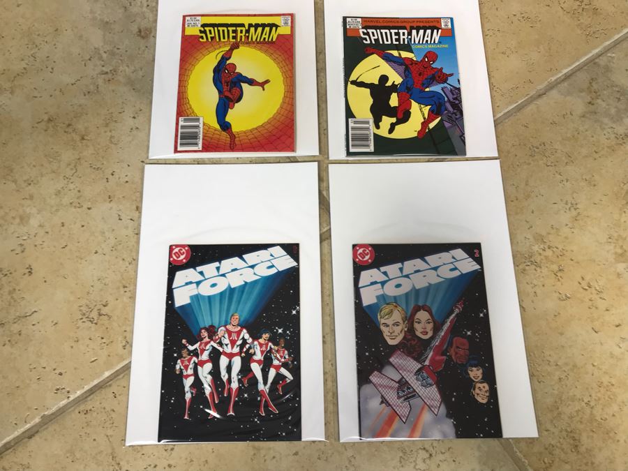 (2) DC Comics Atari Force #1 And #2 And (2) Marvel Comics Spider-Man Comics Magazines #1 And #2 [Photo 1]