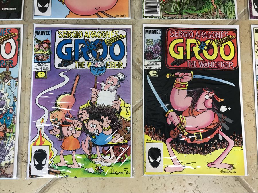 (10) Vintage Comic Books The Nostalgic MAD And Marvel Sergio Aragone's Groo The Wanderer Incl Issue #1 [Photo 6]