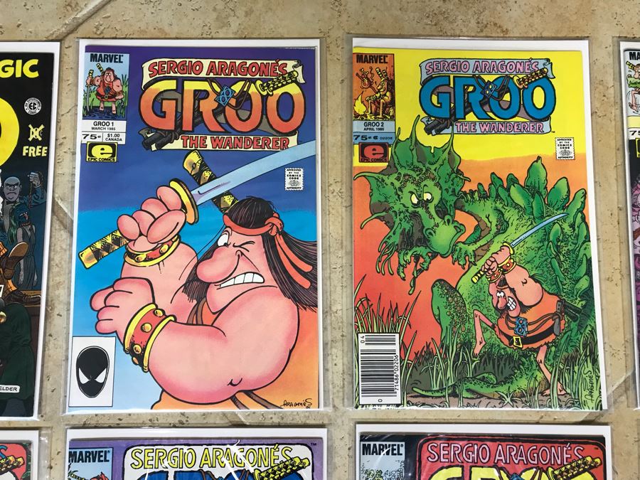 (10) Vintage Comic Books The Nostalgic MAD And Marvel Sergio Aragone's Groo The Wanderer Incl Issue #1 [Photo 3]