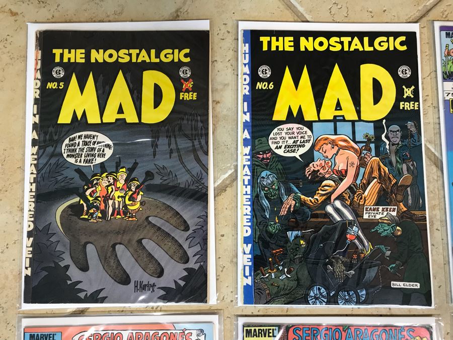 (10) Vintage Comic Books The Nostalgic MAD And Marvel Sergio Aragone's Groo The Wanderer Incl Issue #1 [Photo 2]
