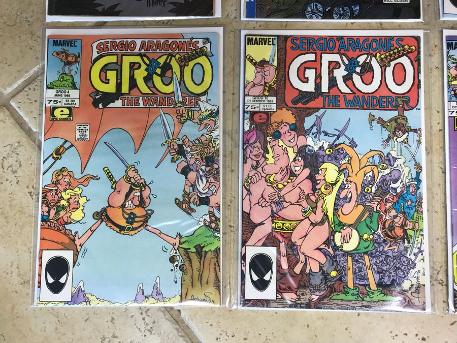 (10) Vintage Comic Books The Nostalgic MAD And Marvel Sergio Aragone's Groo The Wanderer Incl Issue #1 [Photo 5]
