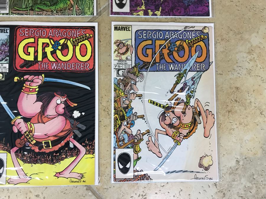 (10) Vintage Comic Books The Nostalgic MAD And Marvel Sergio Aragone's Groo The Wanderer Incl Issue #1 [Photo 7]