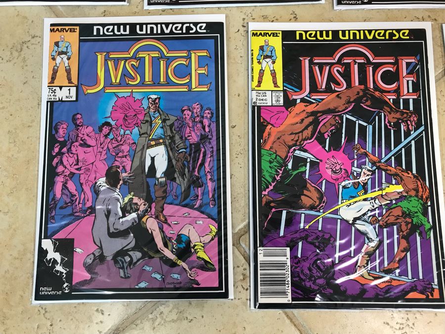 (12) Vintage Marvel Comics New Universe PSI Force, D.P.7, Justice [Photo 8]