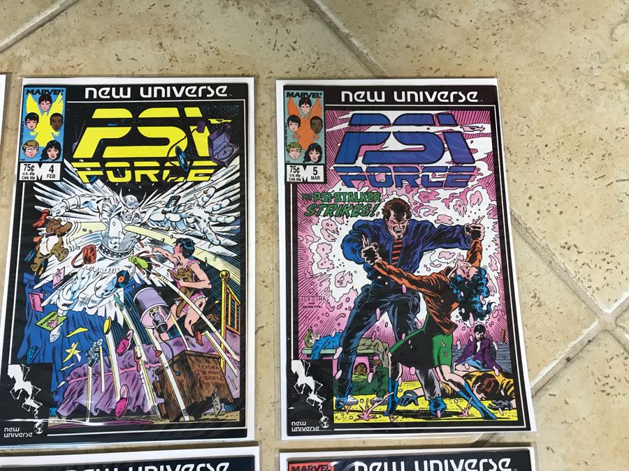 (12) Vintage Marvel Comics New Universe PSI Force, D.P.7, Justice [Photo 4]