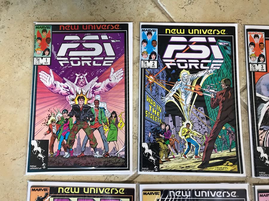 (12) Vintage Marvel Comics New Universe PSI Force, D.P.7, Justice [Photo 2]