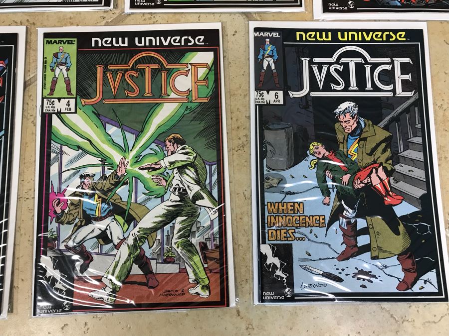 (12) Vintage Marvel Comics New Universe PSI Force, D.P.7, Justice [Photo 9]