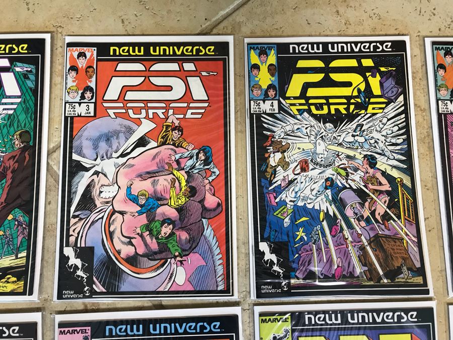 (12) Vintage Marvel Comics New Universe PSI Force, D.P.7, Justice [Photo 3]
