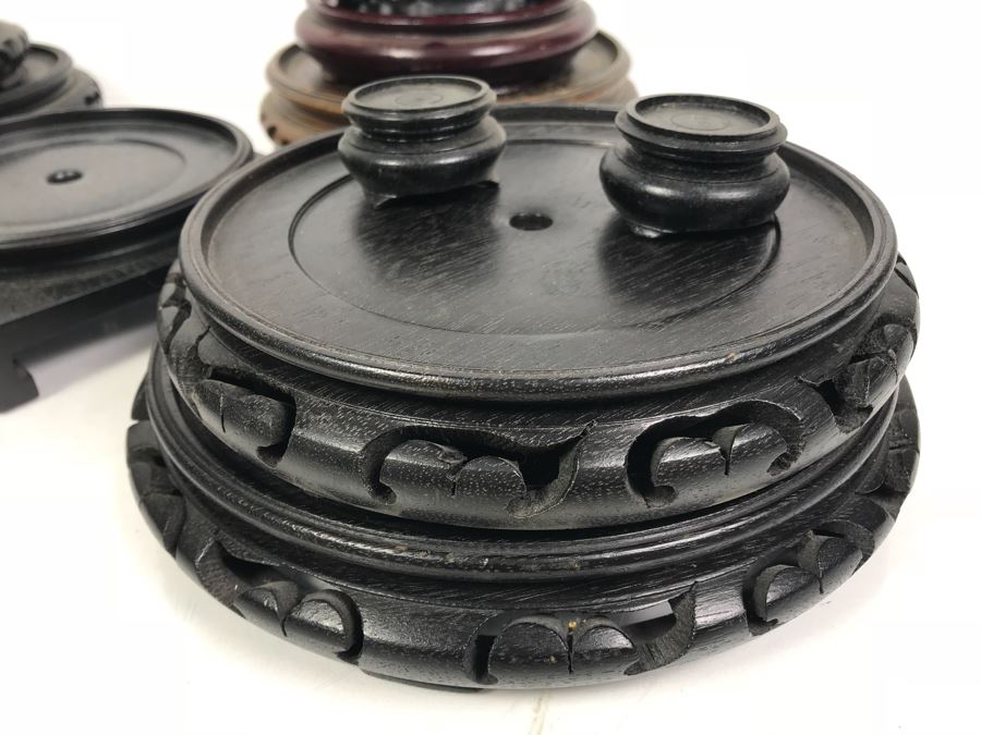 Collection Of Various Sizes Of Asian Wooden Display Stands [Photo 3]