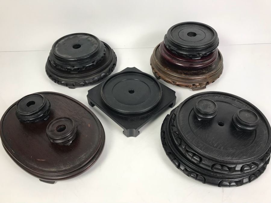 Collection Of Various Sizes Of Asian Wooden Display Stands [Photo 8]