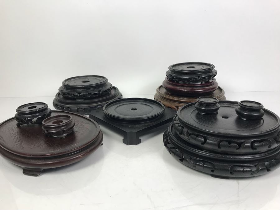 Collection Of Various Sizes Of Asian Wooden Display Stands [Photo 2]