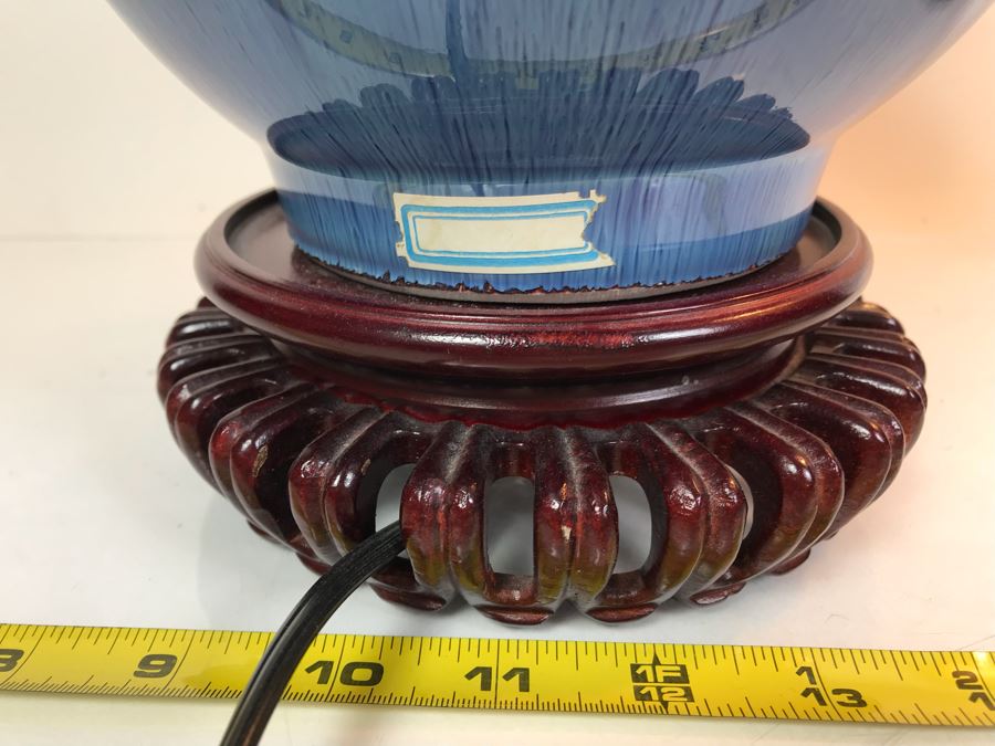 Pair Of Pottery Table Lamps With Shades [Photo 3]