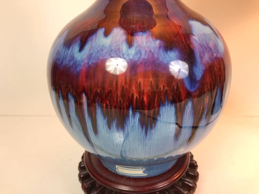 Pair Of Pottery Table Lamps With Shades [Photo 4]