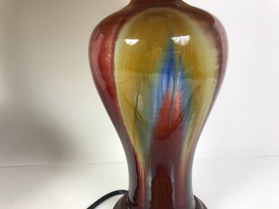 Pair Of Pottery Table Lamps With Shades [Photo 6]