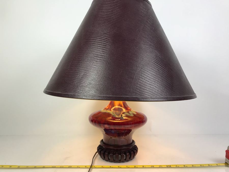 Pottery Table Lamp With Shade [Photo 6]