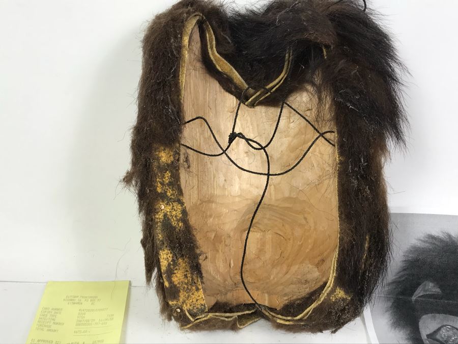 Pacific Northwest Native American Wooden Carved Bear Mask By Jake Gallic Tseshant Nation Vancouver Island Gitksan Paintbrush [Photo 9]