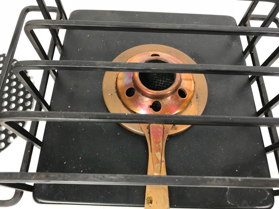 Pair Of Mid-Century Copper Fondue Sets, Dansk Denmark Vases, Industrial Salt & Pepper Shakers, Vintage Ladle, Wire Basket And Cutting Board [Photo 11]