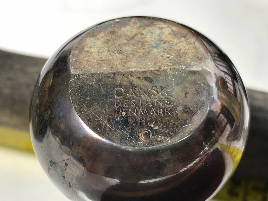 Pair Of Mid-Century Copper Fondue Sets, Dansk Denmark Vases, Industrial Salt & Pepper Shakers, Vintage Ladle, Wire Basket And Cutting Board [Photo 15]