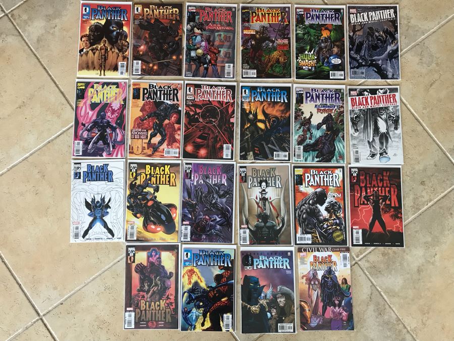 (22) Vintage Marvel Comics Black Panther Comic Books
