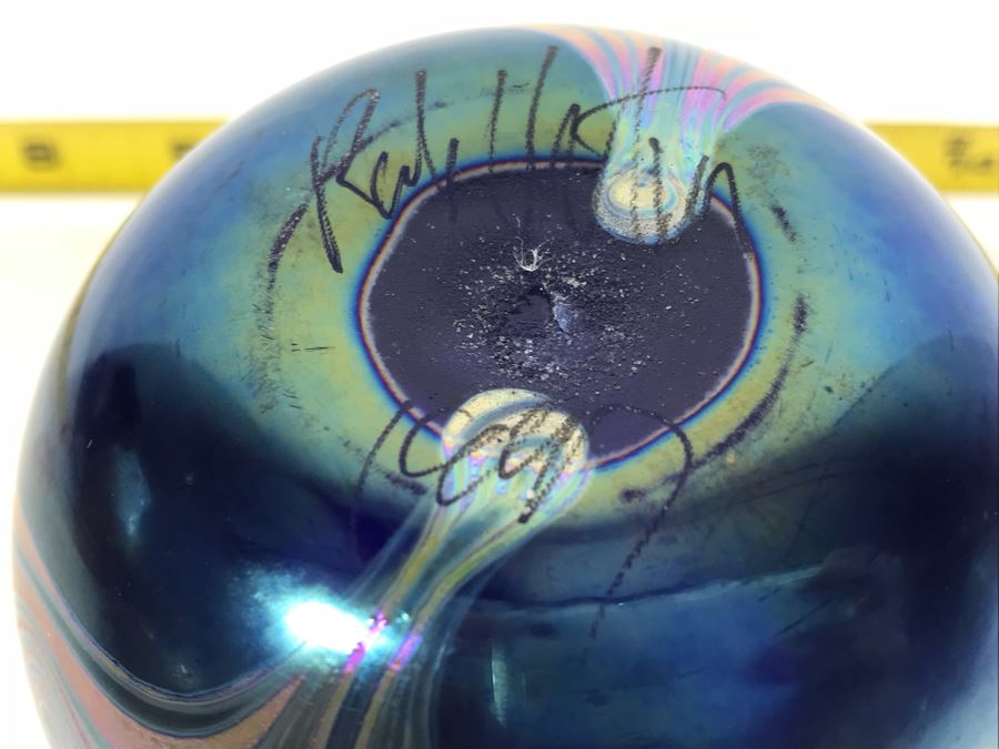 Signed Iridescent Art Glass  [Photo 7]