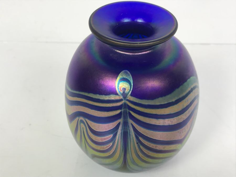 Signed Iridescent Art Glass  [Photo 3]