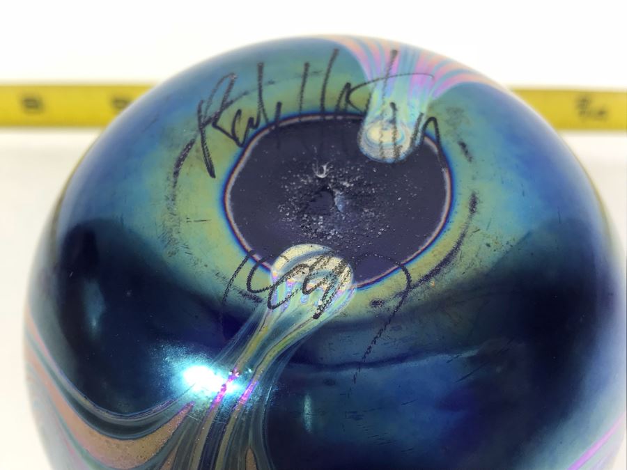Signed Iridescent Art Glass  [Photo 6]