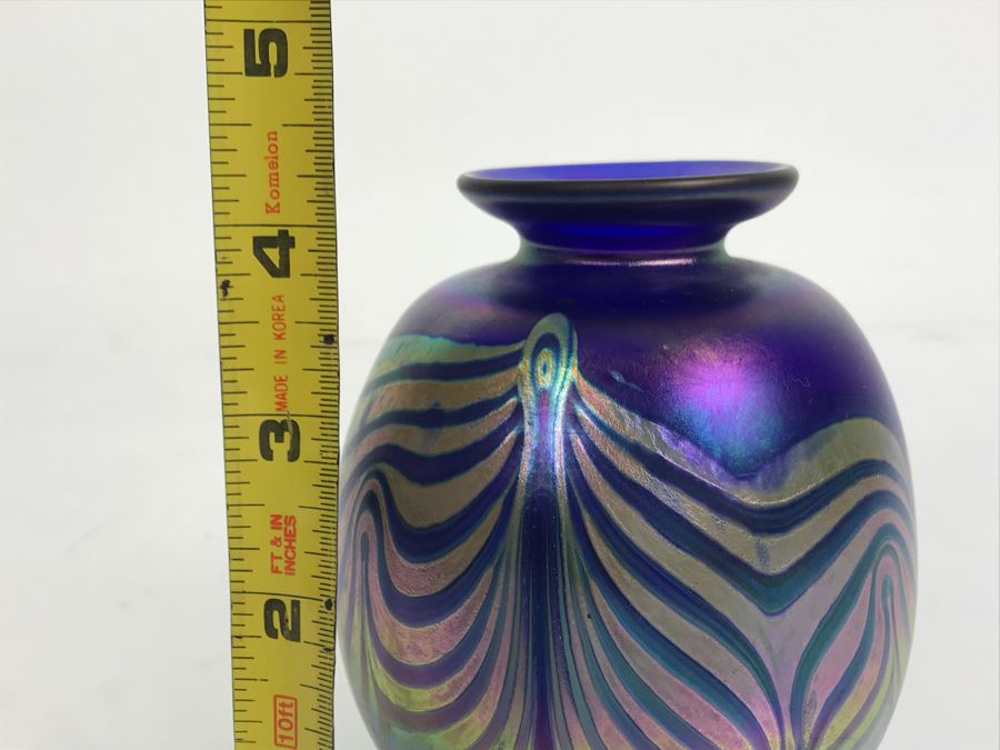 Signed Iridescent Art Glass  [Photo 8]